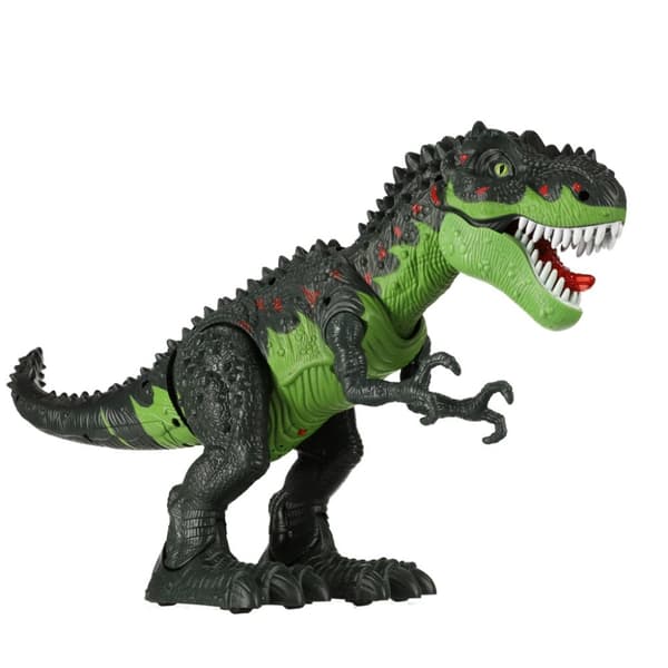T-REX elektronisk dinosaurie går och ryter grönt
