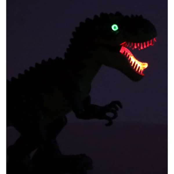T-REX elektronisk dinosaurie går och ryter grönt