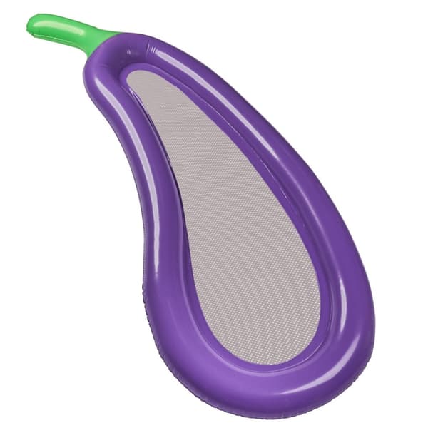 Uppblåsbar nätmadrass aubergine 240 cm