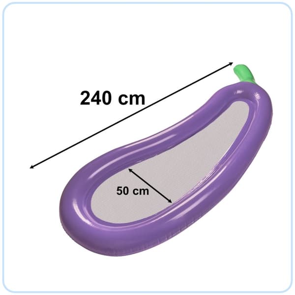 Uppblåsbar nätmadrass aubergine 240 cm