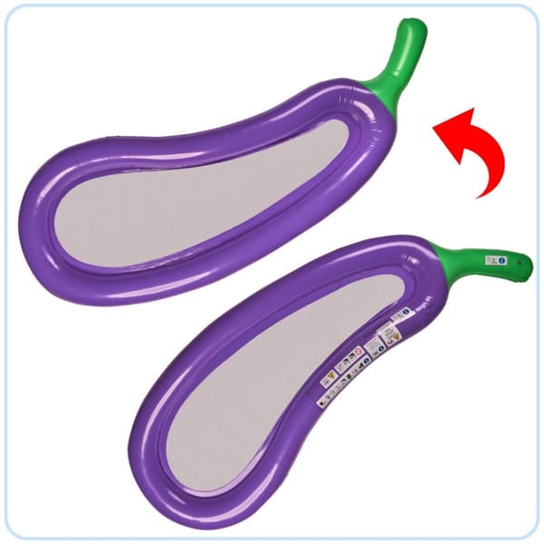Uppblåsbar nätmadrass aubergine 240 cm
