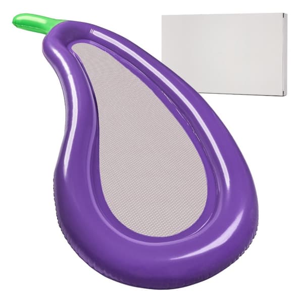 Uppblåsbar nätmadrass aubergine 240 cm