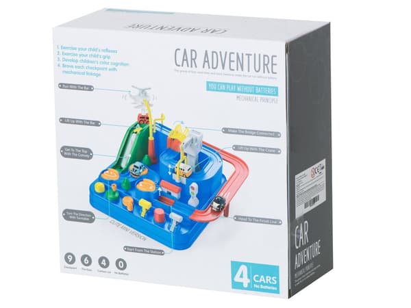Hinderbana interaktiv parkeringsplats racing 4 bilar