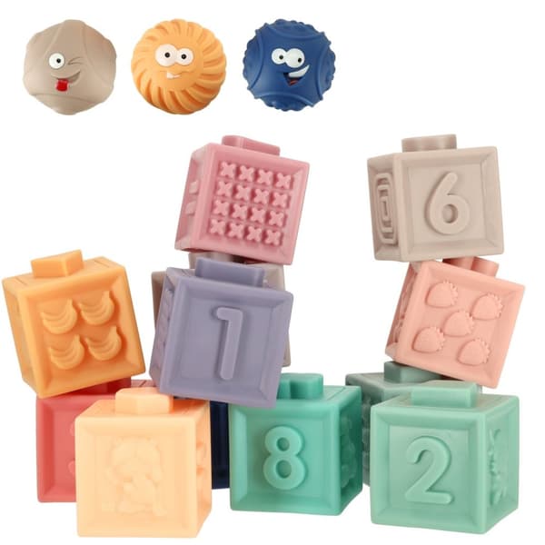 Sensoriska mjuka pedagogiska bollblock 15 element