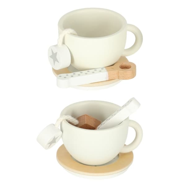 Kaffeservis i trä för 2 personer