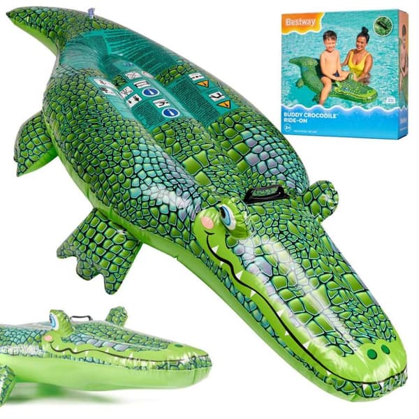 Uppblåsbar leksak med krokodil