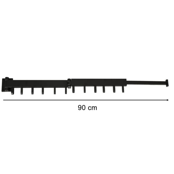 Teleskopisk förlängningsvägghängare 84 cm svart
