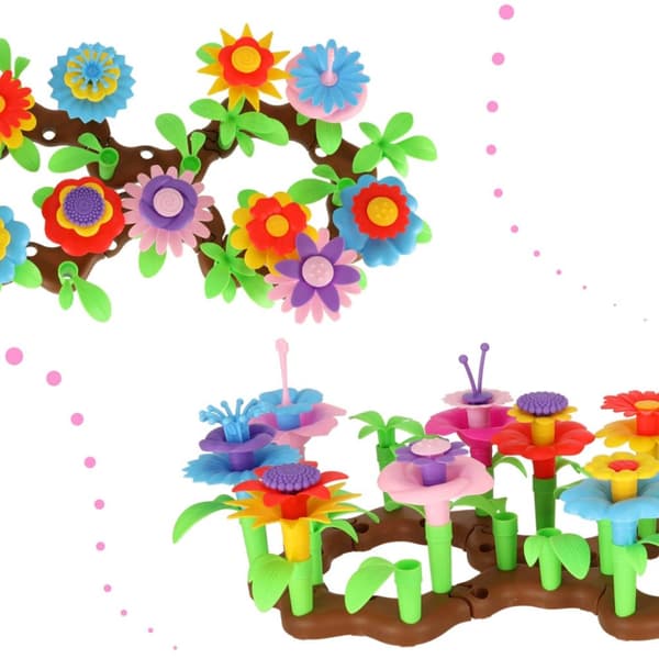 Blommor kreativa block blomsterträdgård 104 element