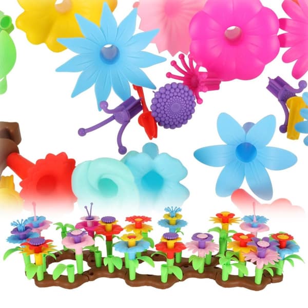 Blommor kreativa block blomsterträdgård 104 element