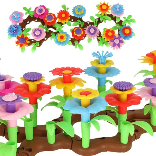 Blommor kreativa block blomsterträdgård 104 element