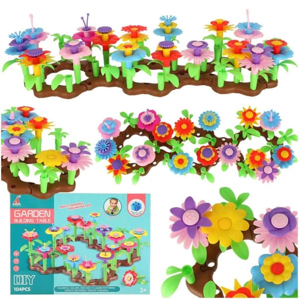 Blommor kreativa block blomsterträdgård 104 element