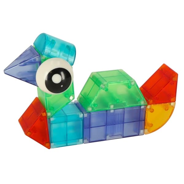3D-konstruktionsmagnetiska LED-glödande tegelstenar 64 bitar