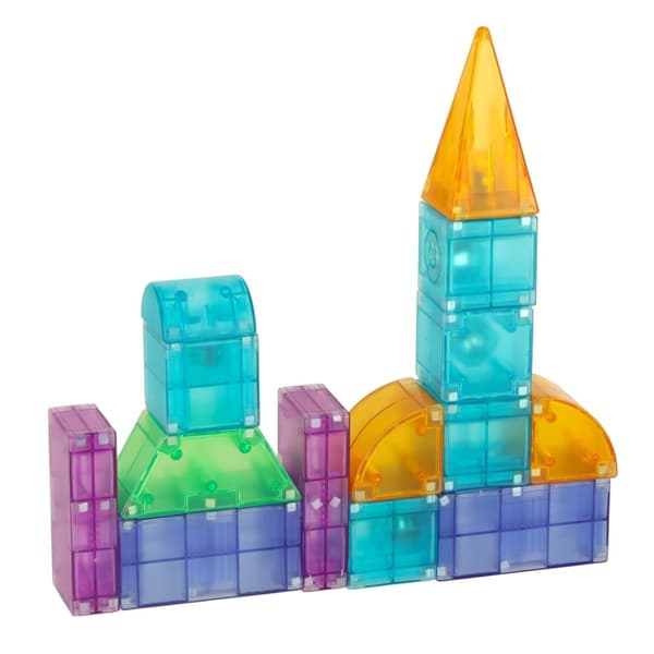 3D-konstruktionsmagnetiska LED-glödande tegelstenar 64 bitar