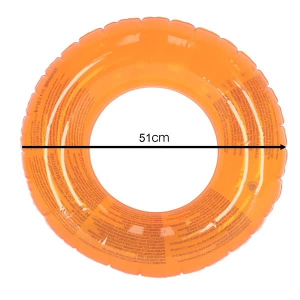 51 cm orange uppblåsbart badhjul