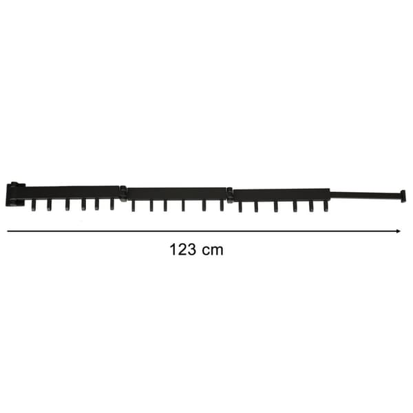 Teleskopisk förlängningsvägghängare 114 cm svart