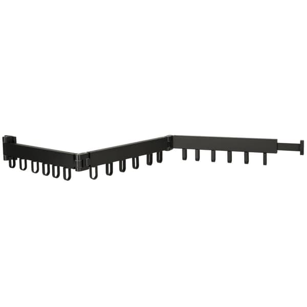 Teleskopisk förlängningsvägghängare 114 cm svart