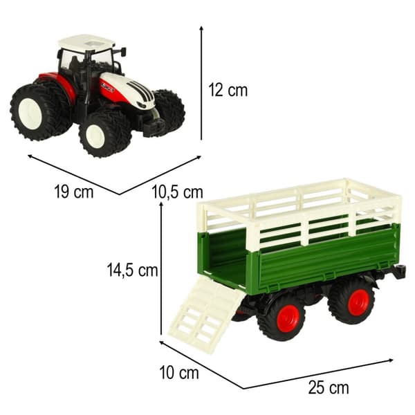 RC-jordbrukstraktor med släpvagn 2.4G