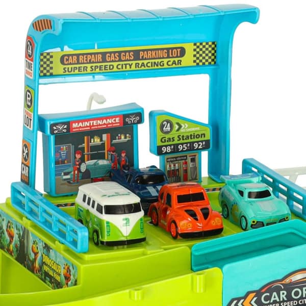 Bilbana parkeringsgarage dinosaurie 4 bilar