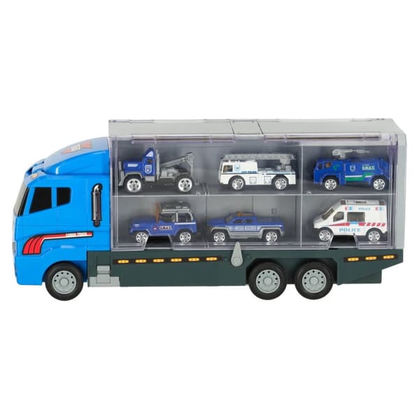 Transportbil TIR-lansering + metallbilar polis