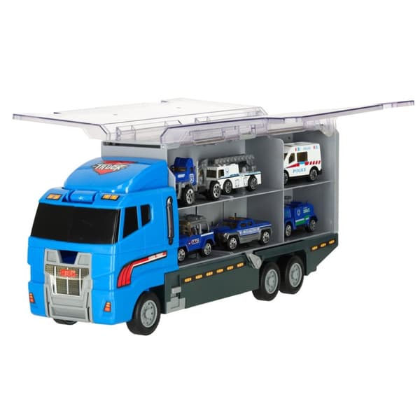 Transportbil TIR-lansering + metallbilar polis