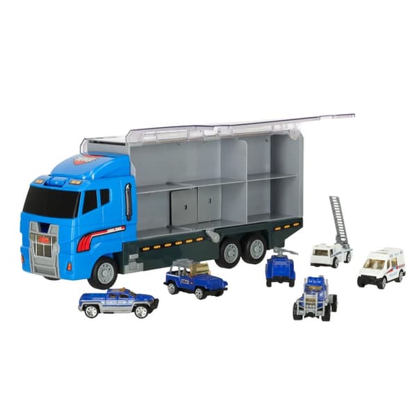 Transportbil TIR-lansering + metallbilar polis