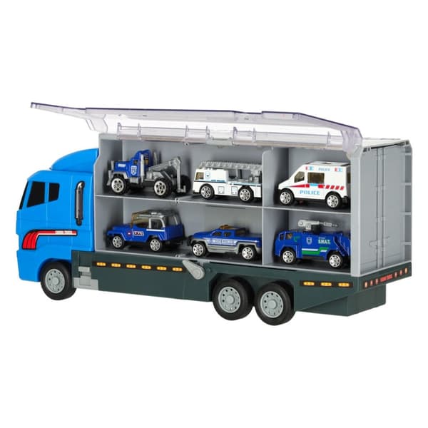Transportbil TIR-lansering + metallbilar polis