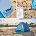 Miniatyrbilde 8 av 9: Självfällbart trädgårdstält för stranden, blått