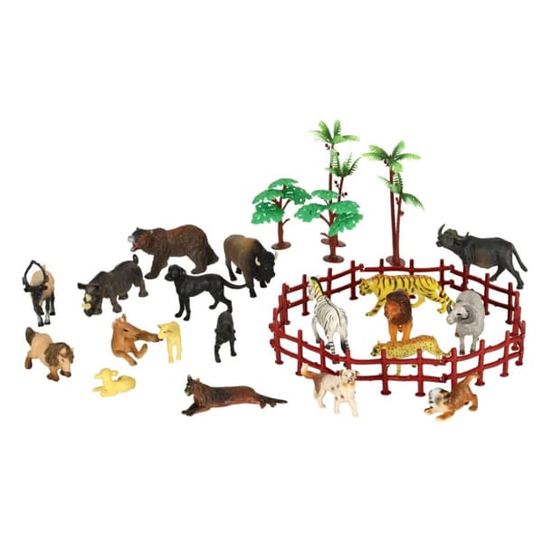 Figurer djurparksdjur set om 31 el.