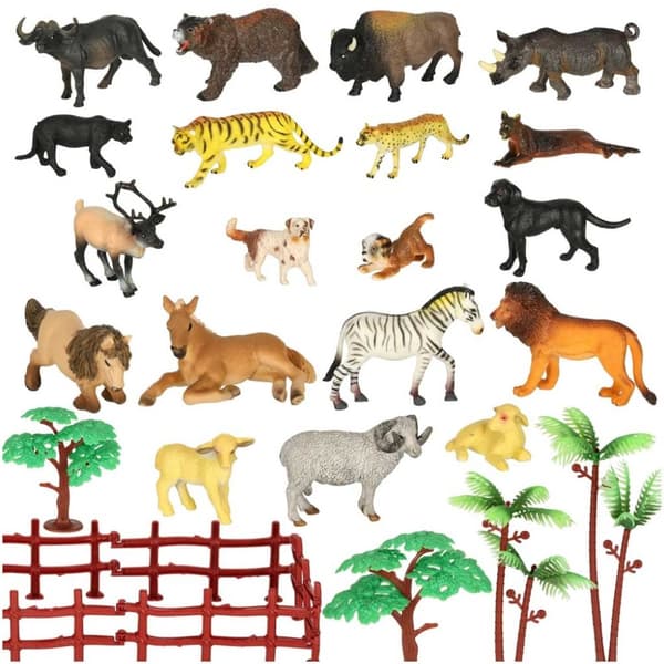 Figurer djurparksdjur set om 31 el.