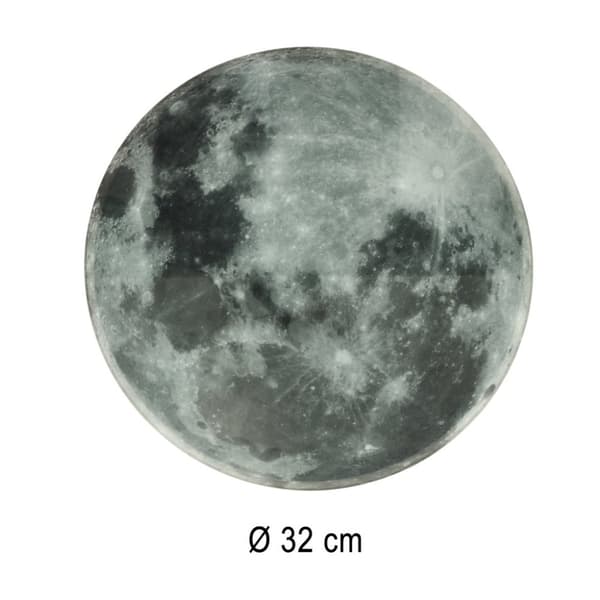 Planet månen väggklocka grå 32cm