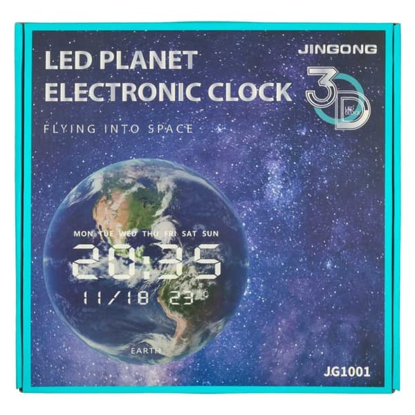 Planet månen väggklocka grå 32cm