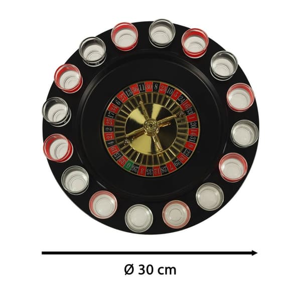 Partyroulette + 16 glas