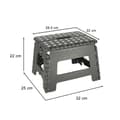 Miniatyrbilde 4 av 4: Halkfri hopfällbar pall 22 cm mörkgrå