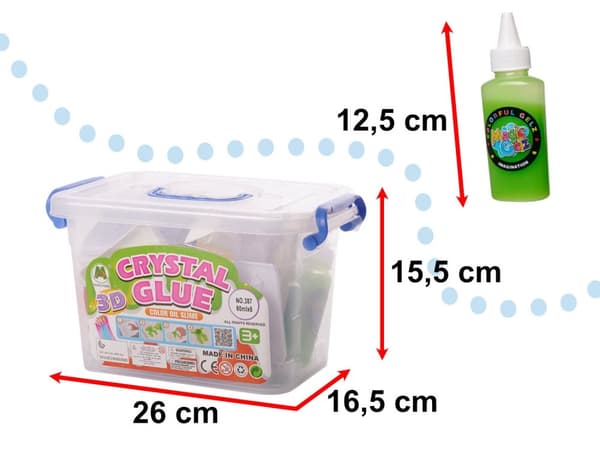 Klej kristalllim slime 3D zestaw 26el.