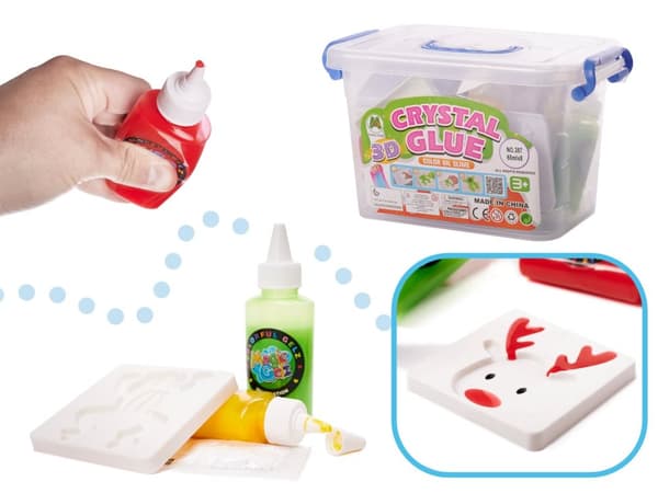 Klej kristalllim slime 3D zestaw 26el.