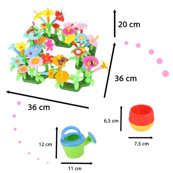 Blommor kreativa block blomsterträdgård 175 element