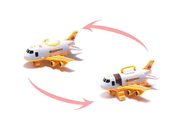 Transportflygplan + 3 byggfordon