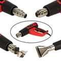 Miniatyrbilde 2 av 11: Elektrisk värmebrännare med temperaturkontroll 0-600 grader C luftflöde 300-500 l/min + 4 utbytbara spetsar 1850W