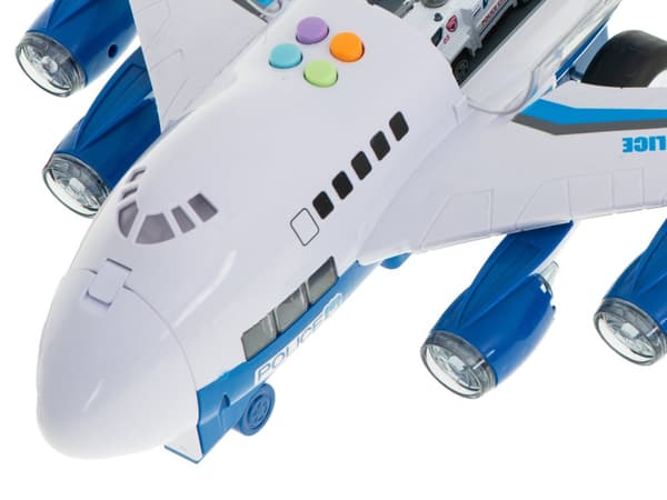 Transportflygplan + 6 bilar polis sida/front