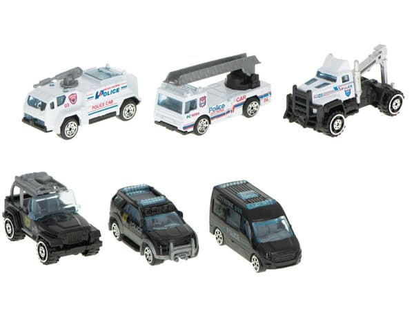 Transportflygplan + 6 bilar polis sida/front