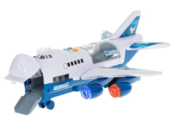 Transportflygplan + 6 bilar polis sida/front