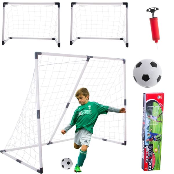 Fotbollsmål för barn 2in1 185x120x70cm