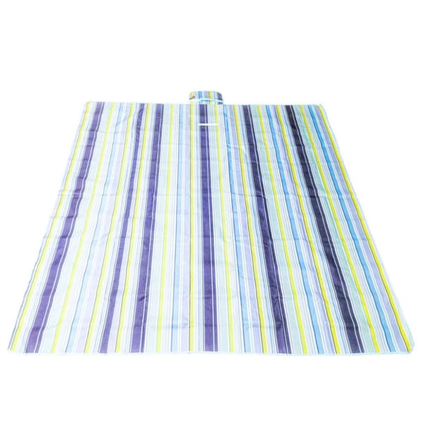 Strandmatta picknickfilt 200x200cm blå