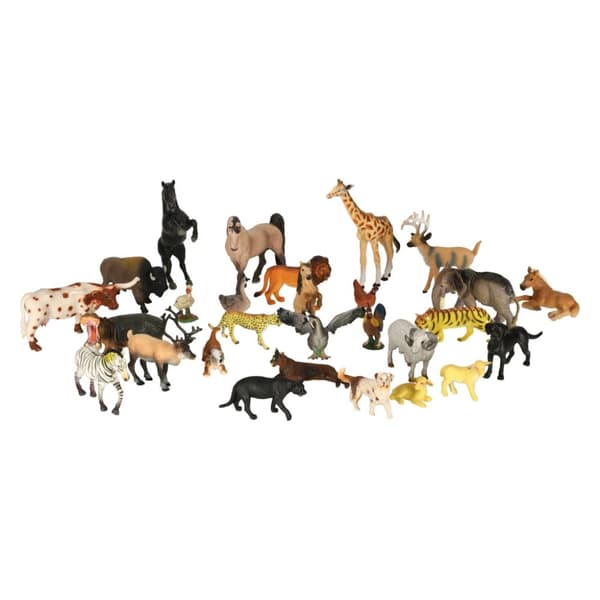 Figurer djurparksdjur set om 28 el.