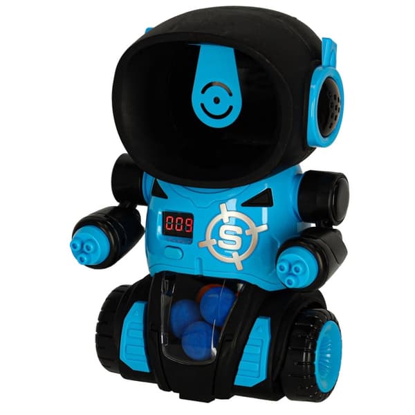 Hungrig robot målskytte arkadspel set pistol + bollar
