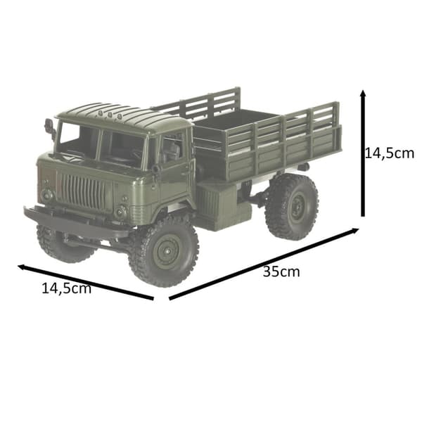 Militärbil RC Terrängbil 4WD 1:16 RTR