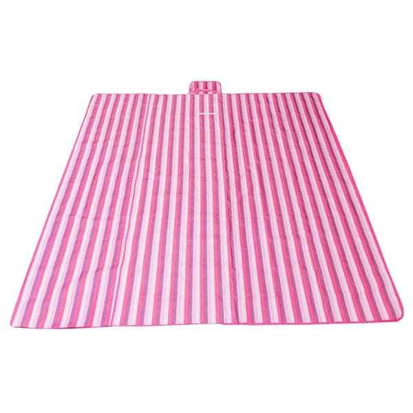 Strandmatta picknickfilt 200x200cm rosa