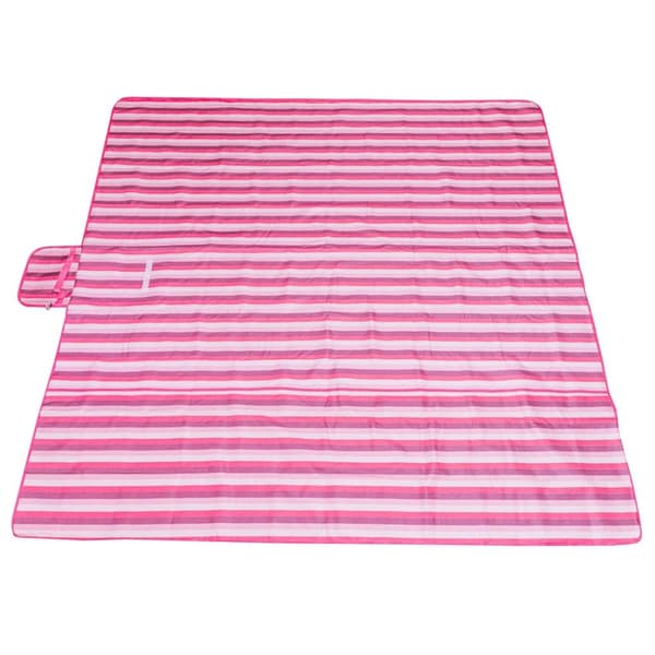 Strandmatta picknickfilt 200x200cm rosa