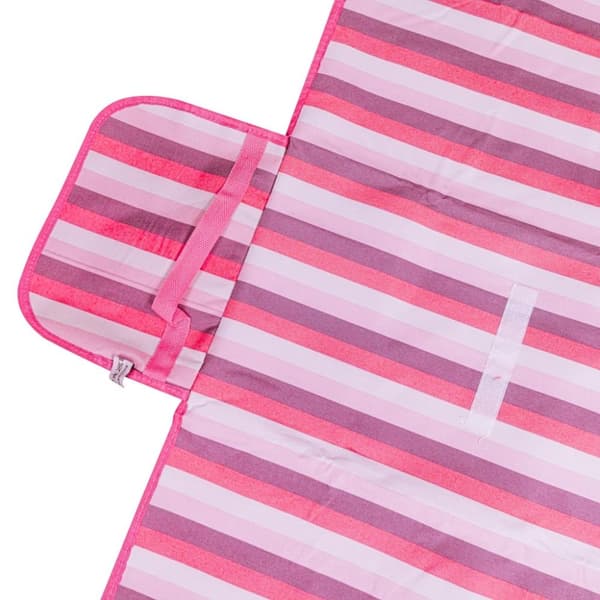 Strandmatta picknickfilt 200x200cm rosa