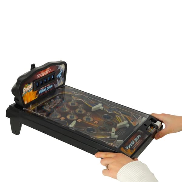 Flipperspelsbord med lampor och musik